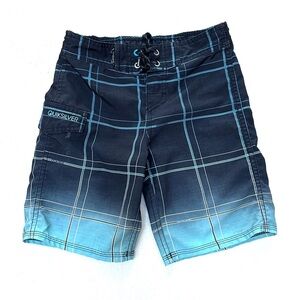 ⭐️ 5 for $25 Quiksilver Blue Plaid Kids’ Board Shorts Size S